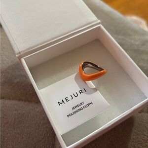 Mejuri Vibrant Orange Ring size 6